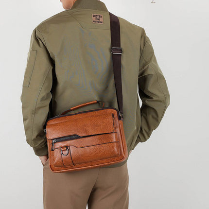 Men's Shoulder Bag Portable Foreign Trade 2025 New Fashionable Crossbody Bag Casual Outdoor Southeast Asian Cross-border Shoulder Bag Men's Bag