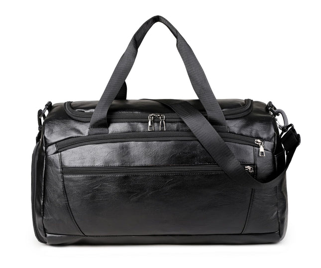 2025 Autumn and Winter New Pu Handheld Luggage Bag Men's Multi-Layer Short-Distance Travel Bag Dry and Wet Separation Sports Fitness Bag