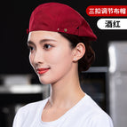 Three-button adjustment wine red