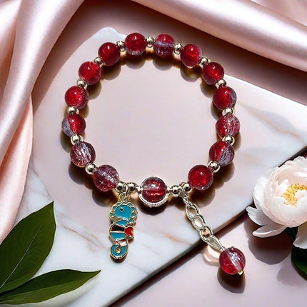 New Chinese-Style Ancient Beaded Elastic String Bracelet, Sweet Girl's Glass Bracelet, Night Market Stall, Cross-Border Live Broadcast Jewelry