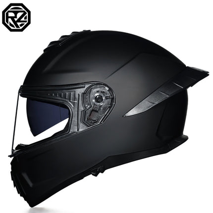 Orz3C Certified Motorcycle Helmet Men's and Women's Dual-Lens Full-Face Helmet Summer Personalized Tail Bluetooth Semi-Full Coverage