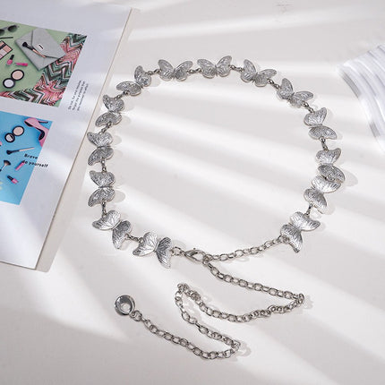 European and American Fashion Metal Waist Chain for Women Retro Popular Bohemian Ethnic Style with Dress Shirt Chain