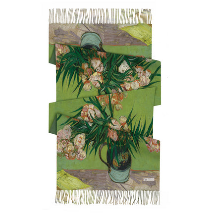 Winter Fashionable and Versatile Van Gogh Oil Painting Series Starry Sky Ladies Imitation Cashmere Long Scarf for Mother Shawl Warm Scarf