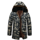 White eagle mid-length cotton coat / Small size 75kg and below
