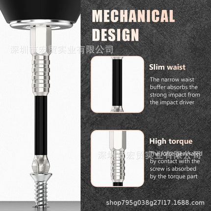 K5 anti-impact non-slip batch head with threaded cross strong magnetic drill starting head super hard hexagonal suit electric screwdriver