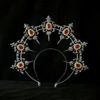 Black pointed outward + base + red beads