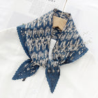 L024-256-01 navy blue / 70cm wrinkled square towel
