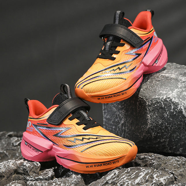 Elementary School Students, Junior High School Students, Physical Education Class Running Shoes, Sports Shoes, Casual and Versatile Summer New Trendy Mesh Shoes Velcro