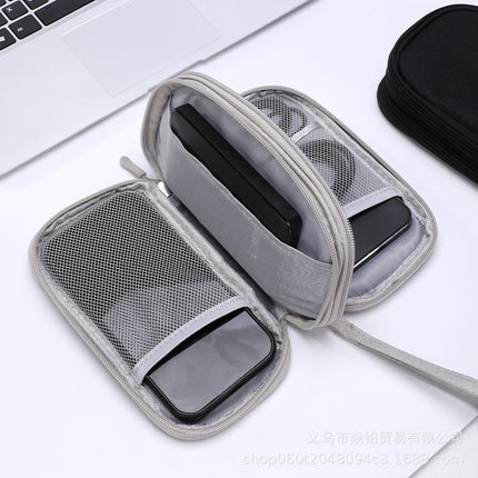 Portable Power Bank Data Cable Storage Bag Mobile Power Supply Cloth Bag Hard Drive Mobile Phone Box Multi-Functional Protective Case