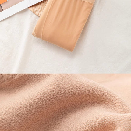 Double-Layer Sheer Leg Artifact for Women, Autumn and Winter Natural Nude Color, Thickened and Fleece-Lined Fake Sheer Leggings, Pantyhose