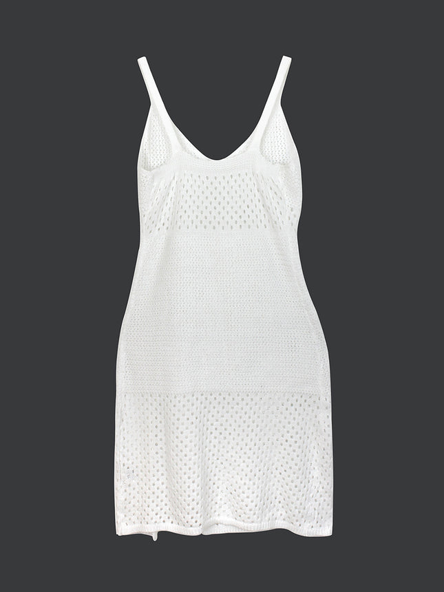Foreign Trade Cross-border Europe, America and Amazon Source Manufacturers Knitted Long Hollow Suspender Slit dress Summer