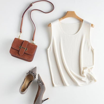 Ultimate'Naked Skin' Experience: [Lyocell/Silk/Cotton/Flax] 25-Year Classic U-Neck Solid Color Tank Top