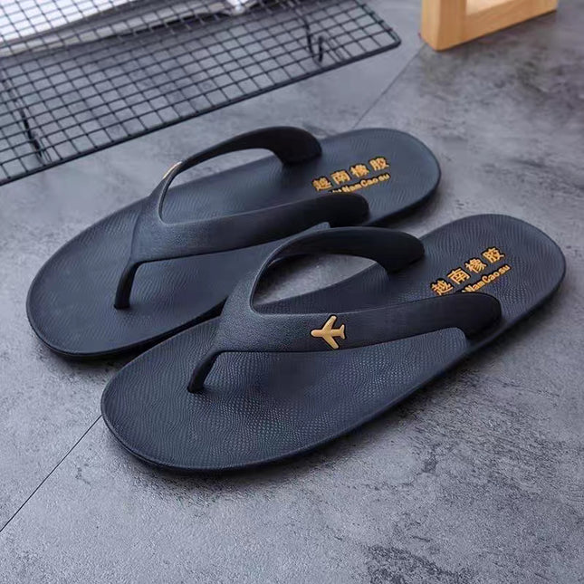 Vietnam Rubber Slippers Men's Fashion Wear-resistant Flip-flops Home Outgoing Clipping Men's Anti-slip Deodorant Rubber Slippers
