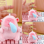 Bead chain style / Light pink blue nose capibala