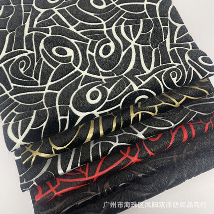 Wholesale PU flocking garment leather leopard print banma print rhombus grid stripe men's and women's children's clothing luggage packaging fabric