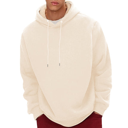 AliExpress cross-border autumn and winter new fleece-lined hooded sweater Amazon casual pullover hoodie foreign trade men's jacket