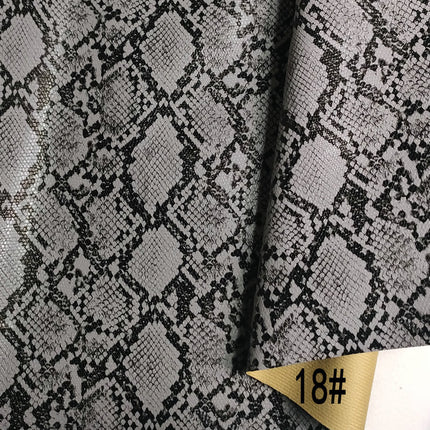 Pu Snakeskin Pattern Leather Fabric, Python Pattern Leather for Bags, Anime Belts, Soft Bags, Headboard Backs, Artificial Leather with Animal Prints