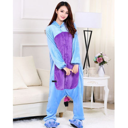 Mixed batch autumn and winter flannel adult cartoon conjoined animal pajamas red dinosaur home clothes toilet thickened wholesale