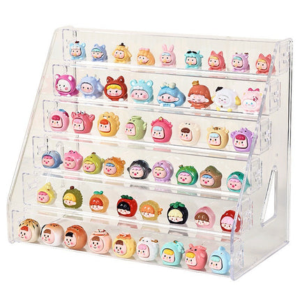 Cross-Border Acrylic Display Stand Transparent Multifunctional Storage Box Desktop Blind Box Cute Figurine Step Storage Rack