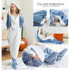 Gray blue shark sleeping bag / M