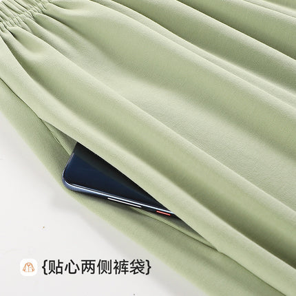 Xinkan Double-Sided Pure Cotton Pajamas for Women, Quality Fashionable Long-Sleeved with Chest Pads, Cotton Women's Home Wear Set That Can Be Worn Outside