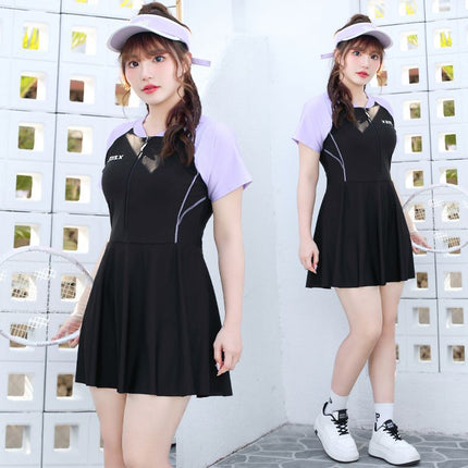Swimsuit for Women, Plus Size, Slightly Chubby, Slimming, Covering, 100kg New One-Piece Swimsuit, Quick-Drying, Exclusive for Swimming Pools