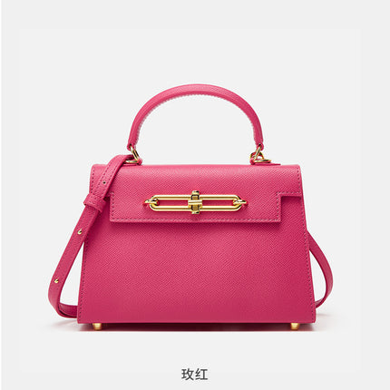 High-end French Kelly Bag Summer New Macaron Light Luxury All-match Flip Small Square Bag Shoulder Crossbody Bag