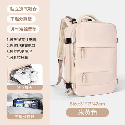 Travel Backpack, Fitness Backpack, Dry and Wet Separation Computer Bag, Travel Bag 2024, Waterproof, Multi-Functional, Large Capacity