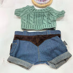 25cm barcelona bear clothes / Green twist sweater + jeans