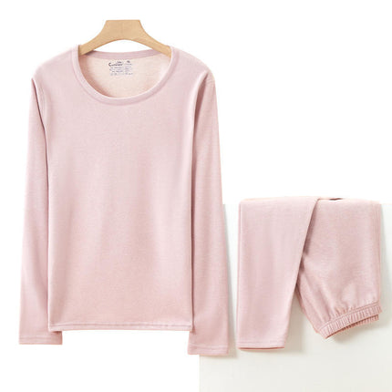 Autumn and Winter Wool and Silk Thermal Intimates Set for Women German Velvet Fleece-Lined Couple Men's Autumn Clothes and Long Trousers Cashmere Bottoming Shirt