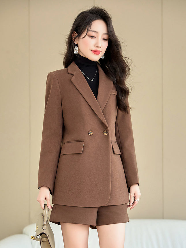 khaki Suit suit Women's Spring and Autumn 2024 New High-end Temperament Jewelry Store Work Clothes Suit Business Wear