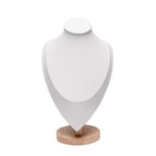 Solid Wood Figure Large White Leather