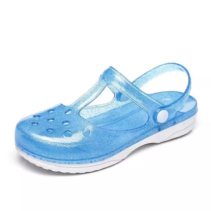 Hole Shoes Women's Summer New Sandals Breathable Hollow Out Jelly Sandals and Slippers Nurst Shoes Women's Baotou Non-slip Garden