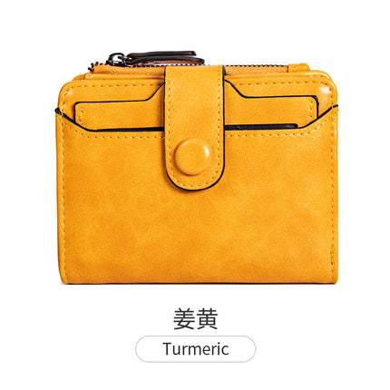 Women's Korean-style fashionable short wallet 2024 new student simple clutch multi-card wallet coin purse