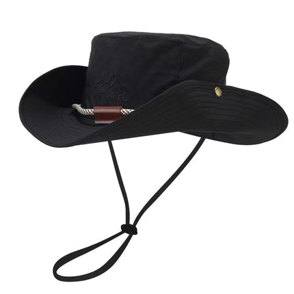 Japanese Fishing Drawstring Fisherman Hat Sun Shade Breathable Sunscreen Outdoor Mountaineering Fishing Hat Western Cowboy Hat