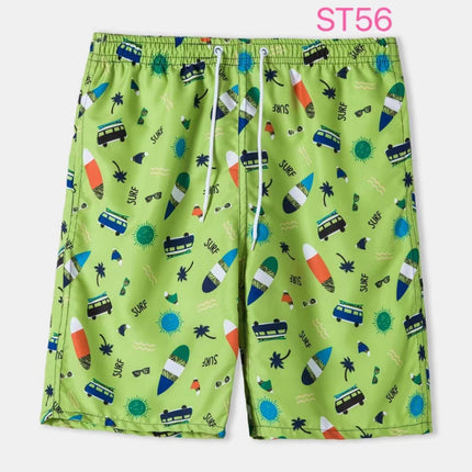 Cross-border European-size Summer Light Quick-drying Beach Trunks Men's Printed Swimming Trunks Shorts Shorts Large Shorts Surfers Pants