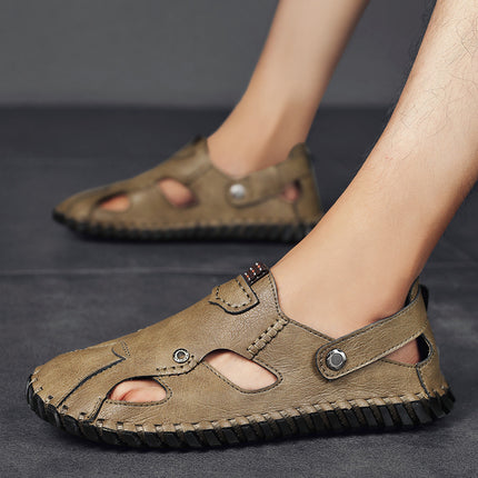 Foreign Trade Hot-Selling Summer New Product, Hand-Stitched Men's Casual Breathable Versatile Sandals and Beach Shoes