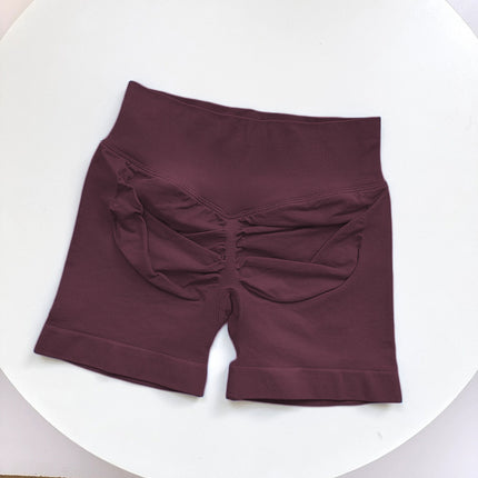 Sexy Peach Hip Fitness Shorts Women's Sports Running and Cycling Three-point Pants High Elastic Hip-lifting Abdomen-tucking Quick-drying Yoga Pants