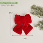 (red small) gold velvet bow