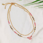 423 pink gold chain set