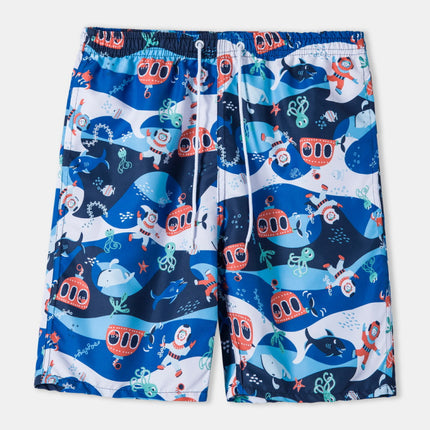 Cross-border European-size Summer Light Quick-drying Beach Trunks Men's Printed Swimming Trunks Shorts Shorts Large Shorts Surfers Pants