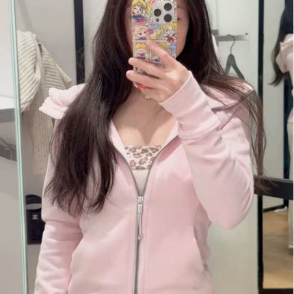Lulu Original Scuba Cardigan Full Zipper Slim Long-Sleeved Hoodie Hooded Jacket Jacket Sweatshirt Women's Top