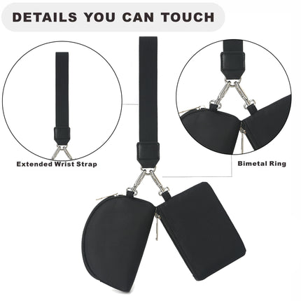 2024 New Lulu Same Style Wrist Bag Portable Lulu Card Bag Bank Card Mini Coin Cosmetics Bag