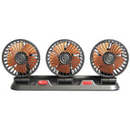 24v cigarette lighter plug (three-head fan)