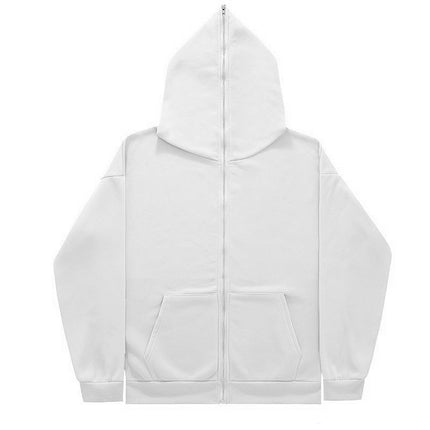 Zipper Hooded Sweatshirt Jacket Fashion Casual Iron Zipper Hooded Sweatshirt Women's Versatile High Collar Hoodie Jacket