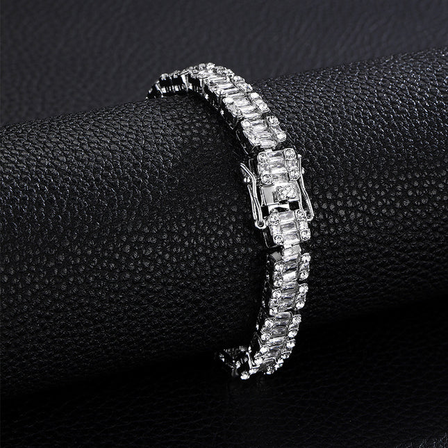 Popular Jewelry Rock Sugar Chain Children's European and American New Zircon Cuban Chain Hip Hop Jewelry Internet Celebrity Same Style Clothing Accessories