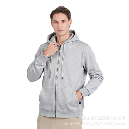 2025 New Smart Heating Sweatshirt Single Control Seven Zones with Digital Display Electric Heating Sweatshirt Cross-Border Winter Electric Heating Sweatshirt