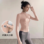 Light pink-waist slimming + built-in pockets / S
