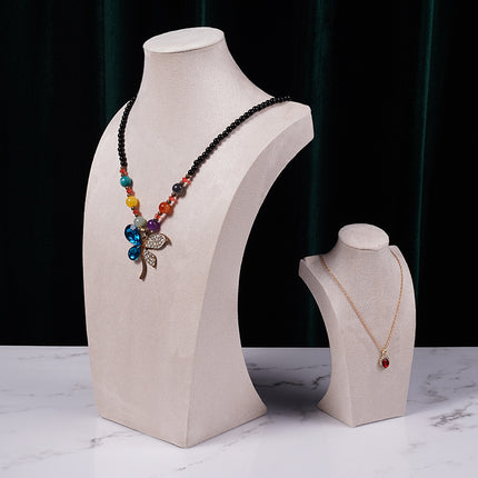 Flannel Necklace Display Stand portrait model jewelry stand clavicle chain necklace jewelry display shooting live display stand