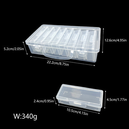 Transparent Rectangular Plastic Box DIY Pill Seed Beads Jewelry Nail Art Classification Material Storage and Organization Box